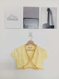Chic Yellow Cropped Bolero