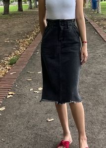 Denim Midi Skirt