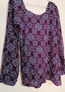 Bohemian Print Long Sleeve Blouse