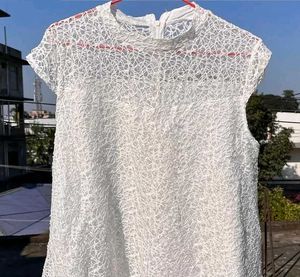 White Lace A-Line Dress