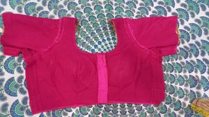 Vibrant Pink Bridal maggam work Blouse