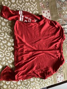 Red NYC Graphic Long Sleeve Top
