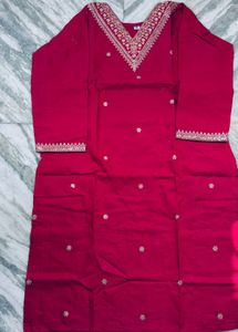 Beautiful Pink Kurta Set with Intricate Embroidery