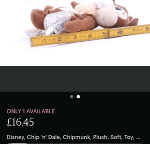 Disney Chip 'n' Dale Chipmunk 🐿️🐿️🐿️ Plush Toy