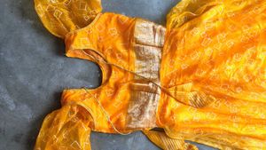Yellow Brocade gown