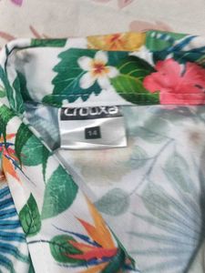 Tropical Print Short Sleeve Shirt