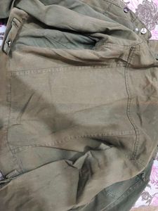 Olive Green Denim Jacket