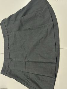 Pleated Gray Mini Skirt