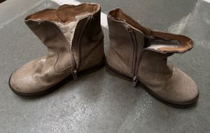 Metallic Brown Faux Leather Bow Boots(2.5-4 yrs)