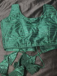 Elegant Green Embroidered Blouse