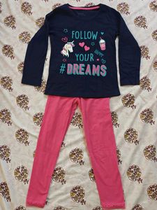 Cute Unicorn "Follow Your Dreams" Pajama Set