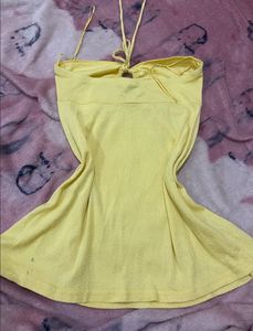 Yellow Halter Neck Cami Top