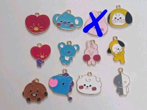 Cute BT21 Character Charms Set