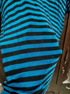ADDITIONS by CHICO'S Striped V-Neck T-Shirt - Supe
