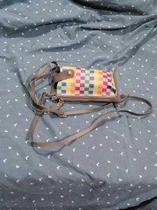 Colorful Checkered Crossbody Bag