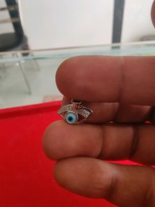 925 Evil Eye Pendant With Hallmark