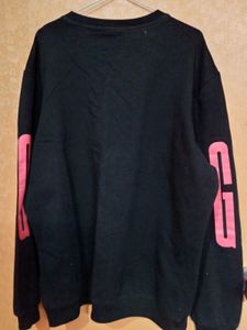 Black Graphic Print Sweatshirt