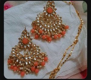 Pink Kundan Jhumka 🫶🏻😻