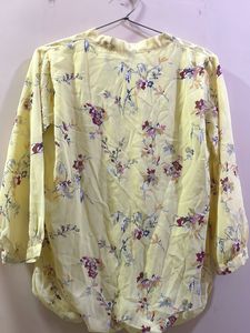 Floral Print Yellow Top