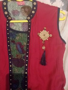 Multicolor Ethnic Anarkali Kurta Set, Size-S