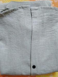 Classic Grey Button-Up Top