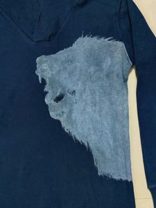 Navy Blue Turtle Neck Sweatshirt