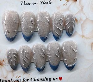 Stunning Glitter Ombre Press-On Nails