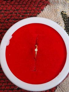 Dainty Gold Nose Hoop with Diamond Accent