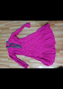 Magenta Fit &amp; Flare Dress