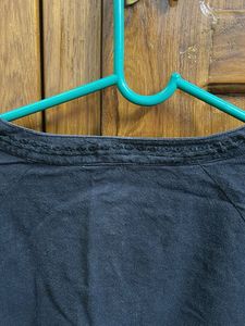 Black V-Neck Puff Sleeve Top