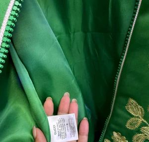 Gucci Green Embroidered Bomber Jacket