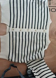 Striped Cardigan Sweater