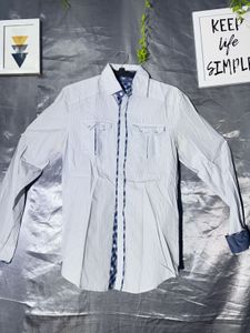 ZARA Stylish Men's White Casual Shirt