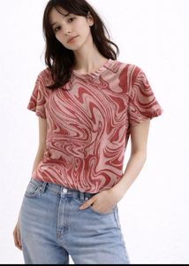 SALE 2 Trendy Tops - Teal Polo &amp; Swirl Print Tee