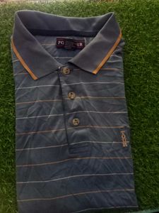 Men's Striped Golf Polo Shirt