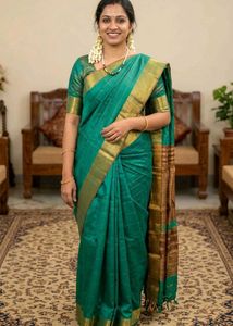 BrandNew HandwovenCottonSilkFabricSaree-ExtraStic