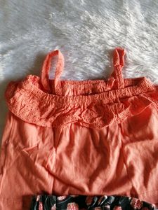 Hakoba Frill Top With Matching Trouser And Short