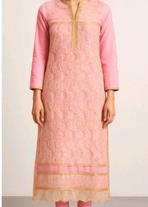 Pink & Gold Embellished Kurti