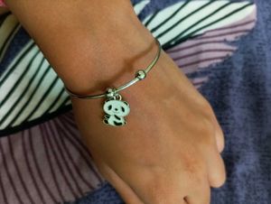 Cute Panda Charm Bangle Bracelet