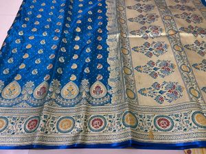 Royal Blue Silk Banarasi Saree