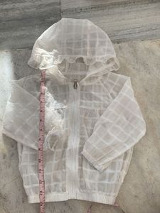Sheer White Hooded Jacket windbreaker
