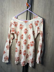 short kurti and offshoulder top