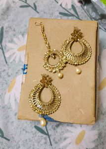 Gold Tone Indian Jewelry Set