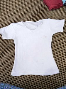 Comfortable White Textured T-Shirt
