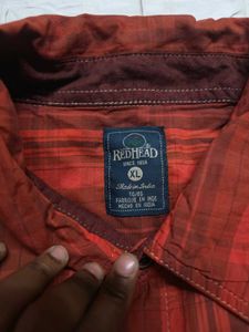 5XL Men's Red Plaid Short Sleeve Shirt