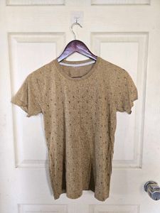 Boys’ Brown Marled Micro-Print T-Shirt