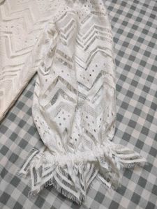 Chic White Lace Puff Sleeve Top