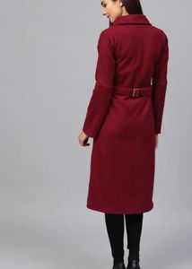 Elegant Maroon trench coat