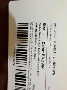 Newme Brown Mini Skirt with Tags