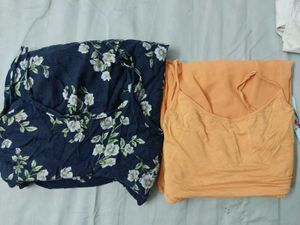 combo Floral & Orange Tank Dresses